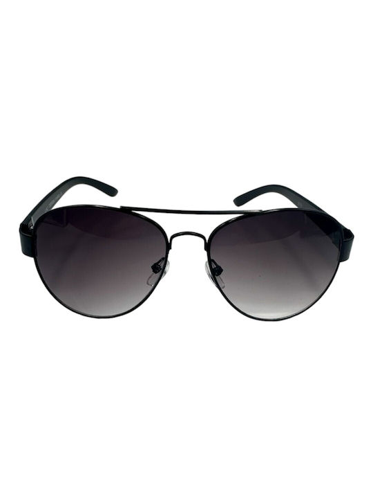 V-store Sunglasses with Black Metal Frame and Black Gradient Lens 5079-01