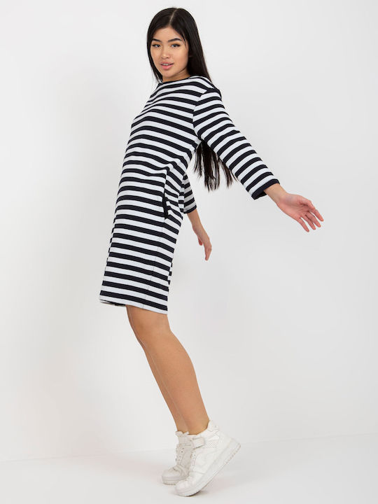 Rue Paris Dress White-navy