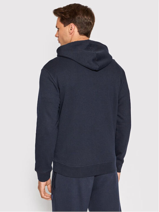 Guess Men's Sweatshirt Jacket with Hood and Pockets Blue