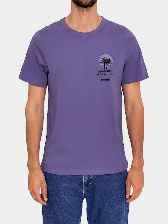 3Guys Men's Short Sleeve T-shirt Purple