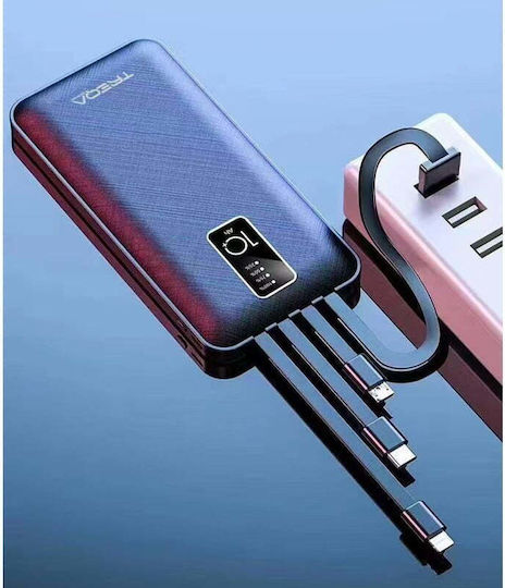 Treqa TR-931 Power Bank 10000mAh με Θύρα USB-A Λευκό