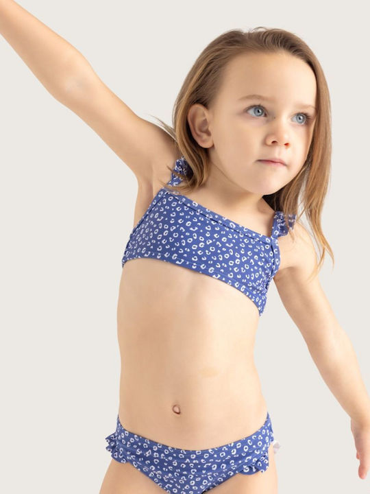 Swim Essentials Kinder Badeanzug Bikini Blue Leopard