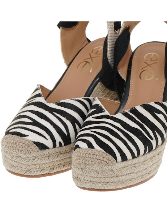 Damenplattformen im Espadrilles-Stil Schwarz