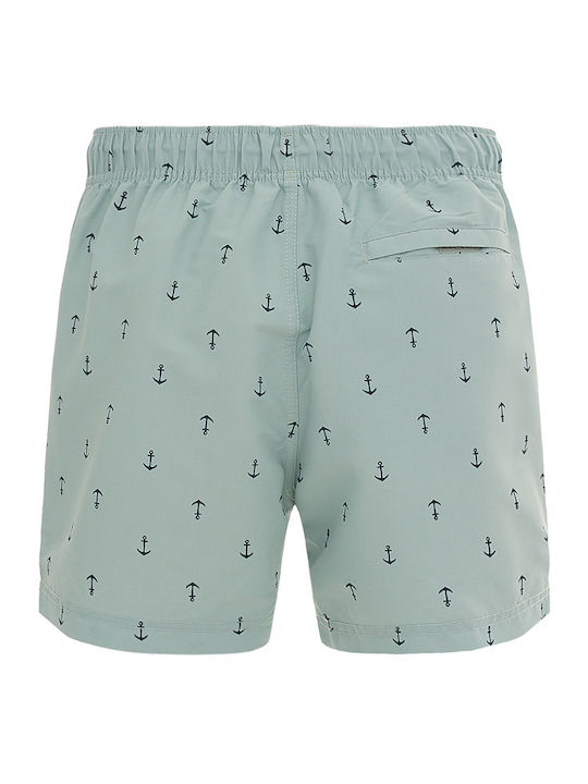 Nautica Men's Swimwear Shorts olive oil-veramane with Patterns