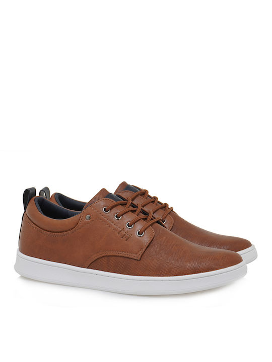 JK London Men's Synthetic Leather Casual Shoes Tabac Brown