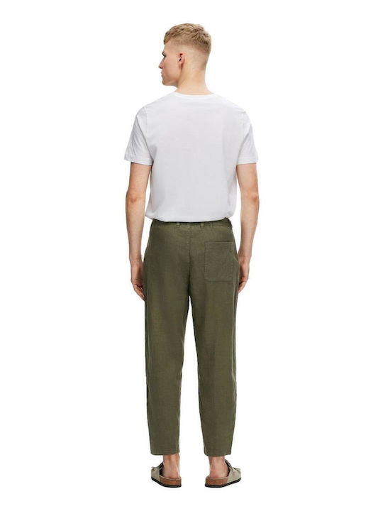 Hose in Entspannter Passform Khaki