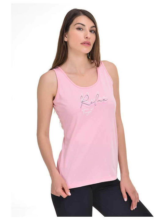 Target pentru Femei Bluză din Bumbac Fără mâneci Roz