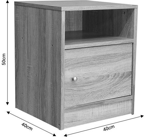 Nachttisch Foly Braun 40x40x50cm