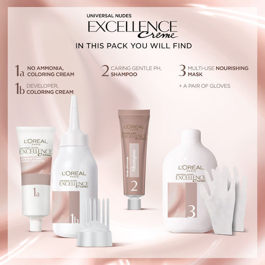 L'Oreal Paris Excellence Creme Vopsea De Păr 7u Blond Natural 48ml