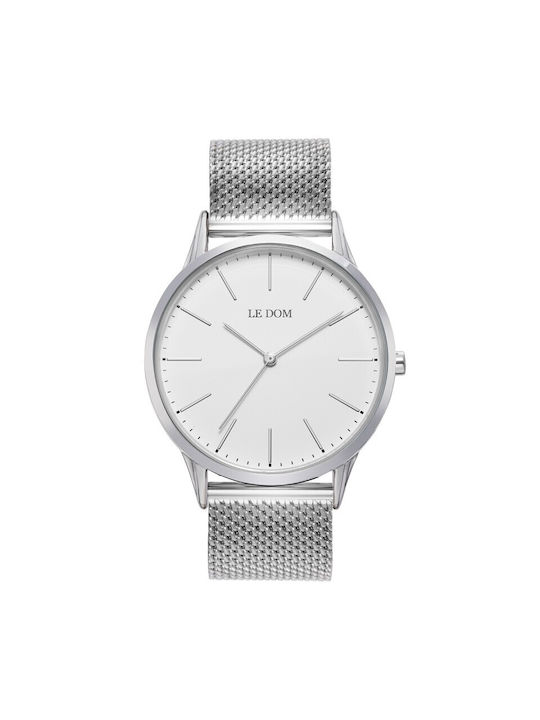 Le Dom Watch Battery with White Metal Bracelet