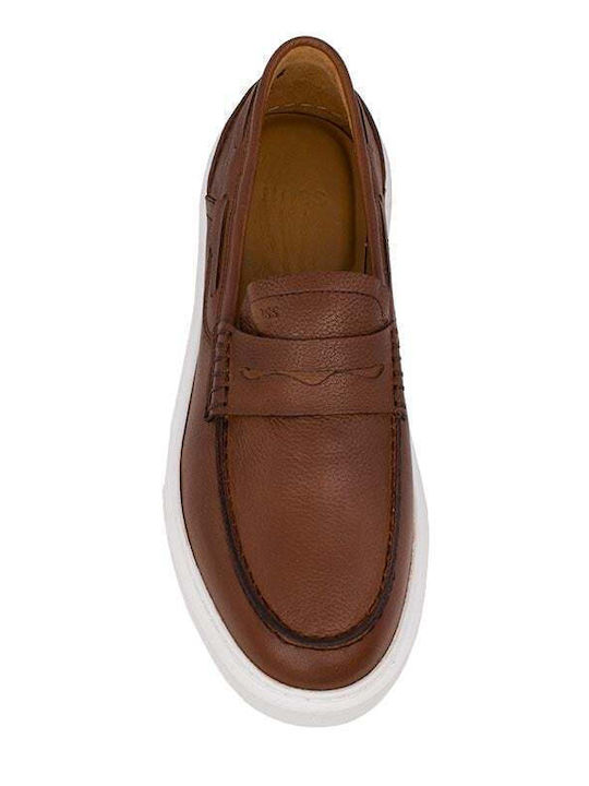 Men's Leather Moccasins Tabac Brown