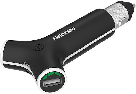 Φορτιστής Αυτοκινήτου με Θύρες: 2xUSB-A μαζί με Καλώδιο Micro-USB Μαύρο Χρώμα