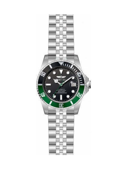 Invicta Herrenuhren 42mm Automatik mit Schwarz Metallischem Armband