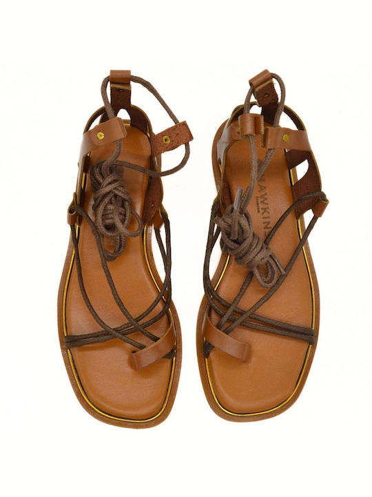 Hawkins Premium Leather Gladiator Women's Sandals Brown