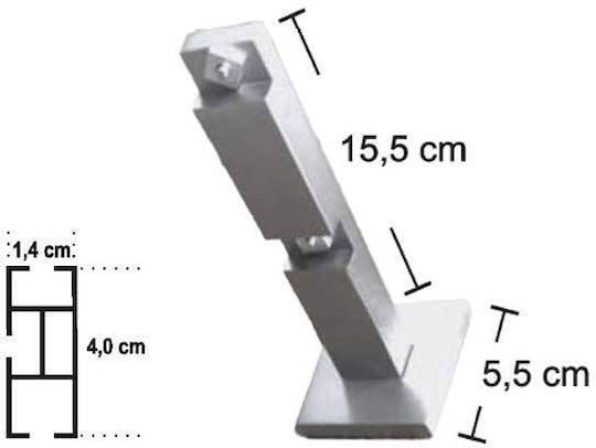 Frans Line Inox Zwei-Wege Vorhangschiene aus Edelstahl in Silber Farbe 360εκ. FR-3856L05_17778