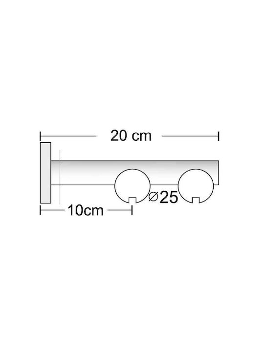 Frans Athens Tapa Two-Way Metallic Curtain Track Black 240cm FR-8841L15_17509
