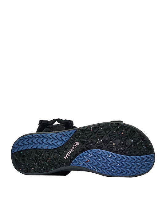 Globetrot Flache Sandalen für Damen Sportlich in Schwarz Farbe