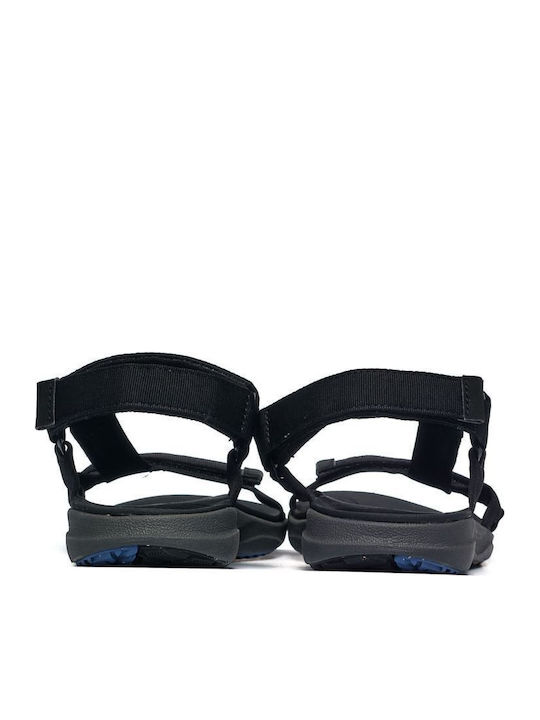 Globetrot Flache Sandalen für Damen Sportlich in Schwarz Farbe