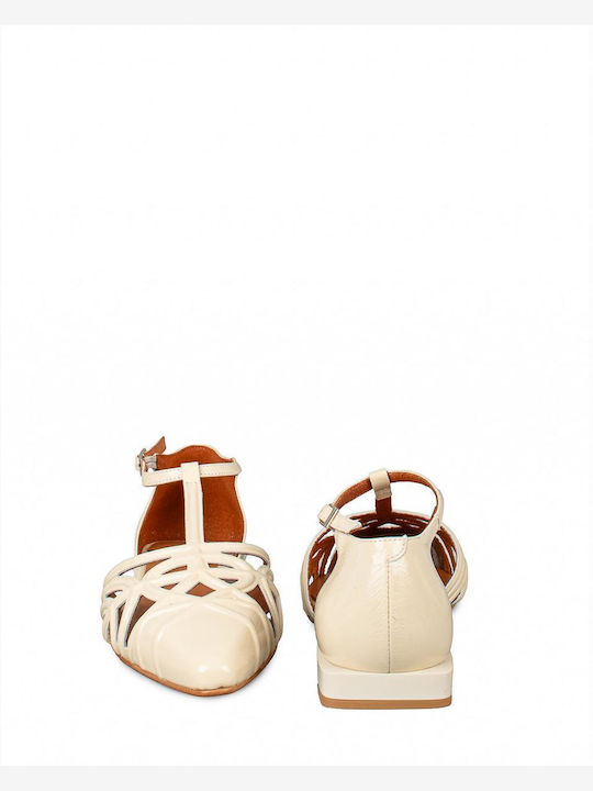 Leather Ballerinas White