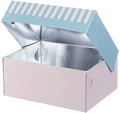 Intertan Disposable Pastry Shop Paper Box 19x14.5x8cm