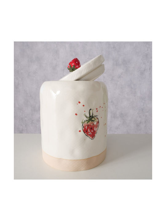 Porcelain Cookie Jar White 26x18cm