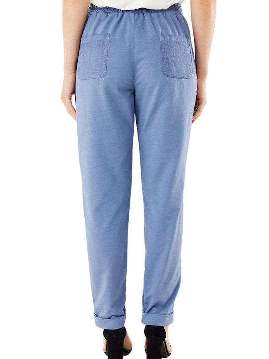 Mexx Women's Fabric Trousers Chalk Blue