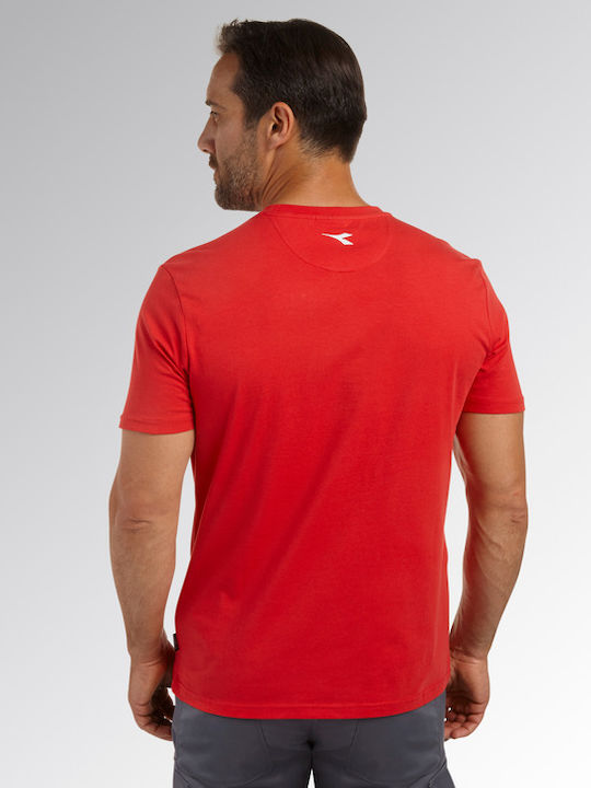 Diadora Herren T-Shirt Kurzarm True Red