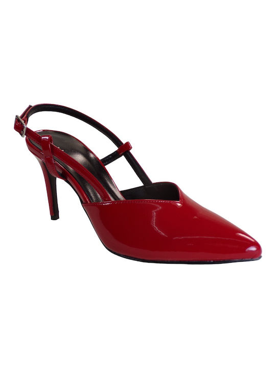 Dominique Shoes Patent Leather Red Heels