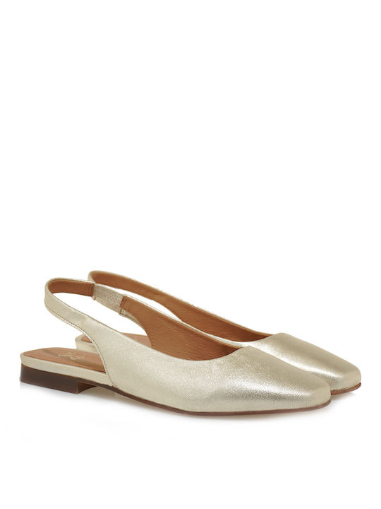 WeDo Shoes Leather Gold Low Heels