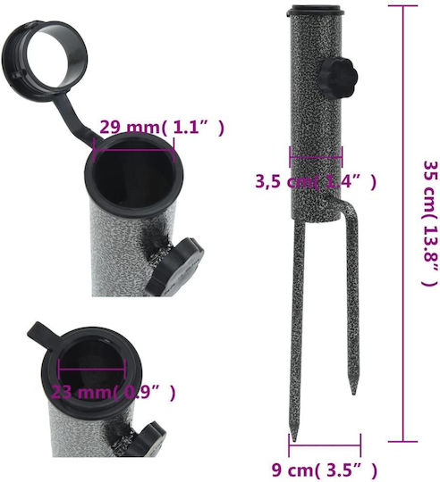 vidaXL Folding Umbrella Stand made of Metal Galvan 9x35cm 2pcs
