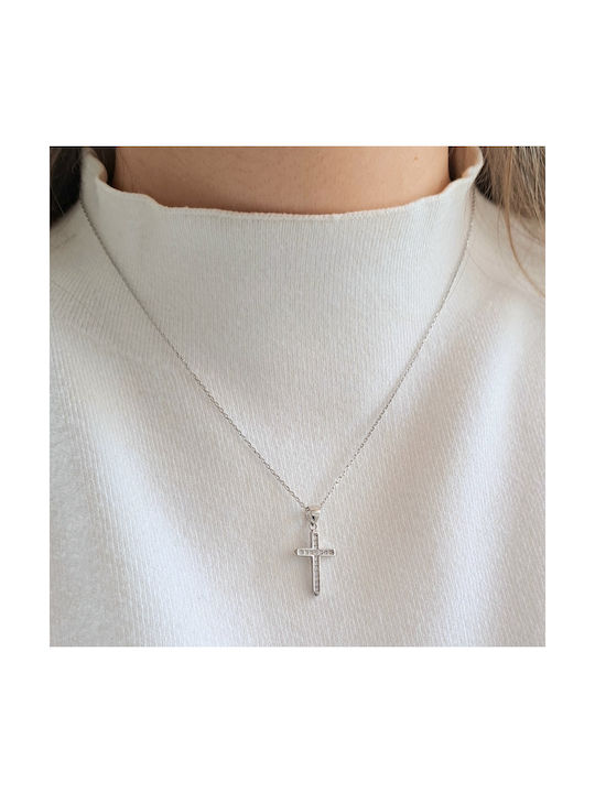 Silver necklace with cross 925