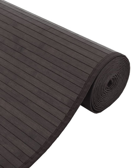 vidaXL Rectangular Kitchen Mat with Anti-slip Underlay Dark Brown 100x300εκ.
