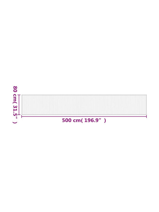 vidaXL Kitchen Mat Runner with Anti-slip Underlay Dark Brown 80x500εκ.