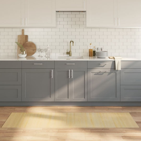 vidaXL Kitchen Mat Runner with Anti-slip Underlay Beige 60x200εκ.