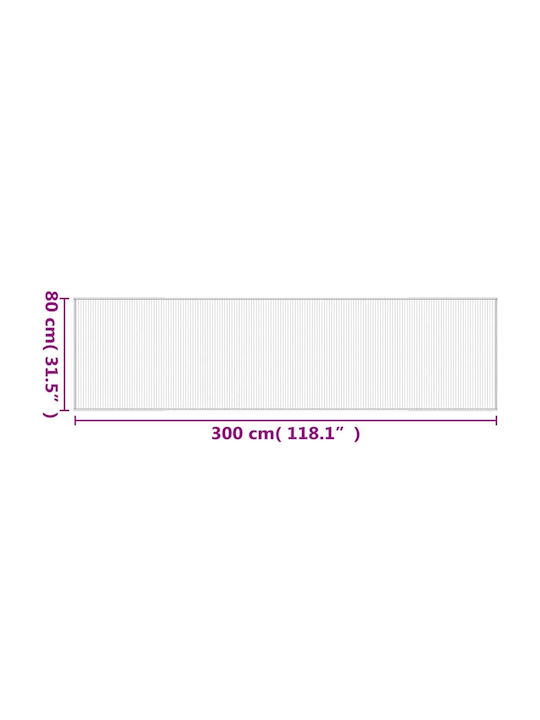 vidaXL Kitchen Mat Runner with Anti-slip Underlay Dark Brown 80x300εκ.