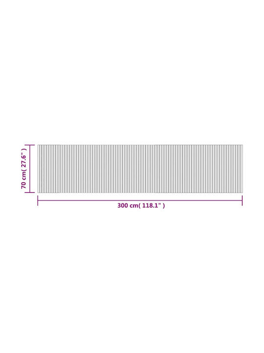 vidaXL Kitchen Mat Runner with Anti-slip Underlay Dark Brown 70x300εκ.