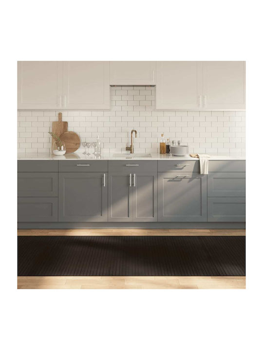 vidaXL Rectangular Kitchen Mat with Anti-slip Underlay Dark Brown 100x300εκ.