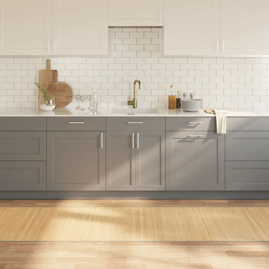 vidaXL Kitchen Mat Runner with Anti-slip Underlay Beige 80x400εκ.