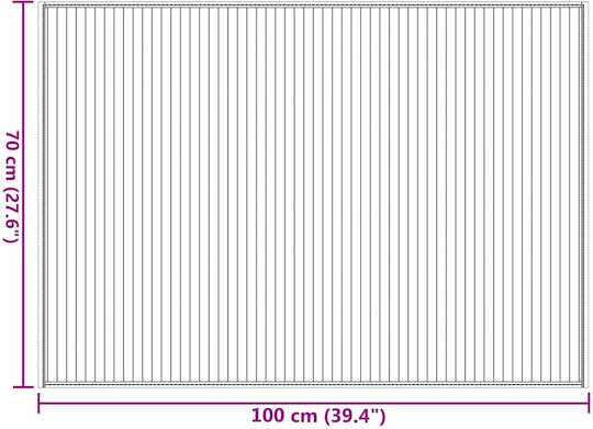 vidaXL Kitchen Mat Runner with Anti-slip Underlay Natural 70x100εκ.
