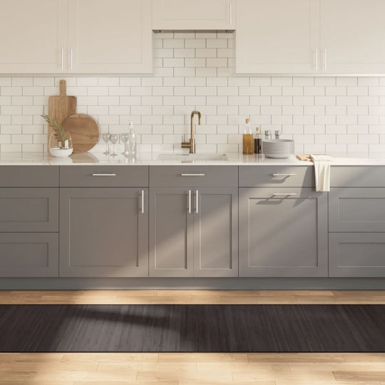 vidaXL Kitchen Mat Runner with Anti-slip Underlay Dark Brown 70x1000εκ.