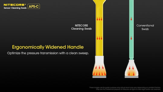 Nitecore Nc-ck16l Long Sensor Cleaning Swabs Aps-c 16mm Μάκτρο Καθαρισμού Αισθητήρα Ψηφιακών Φωτογραφικών Μηχανών Aps-c 10 Τεμάχια 6952506494712
