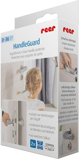 Reer Door Safety Lock made of Silicone in Gray Color 13εκ. 4pcs