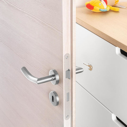 Reer Door Safety Lock made of Silicone in Gray Color 13εκ. 4pcs