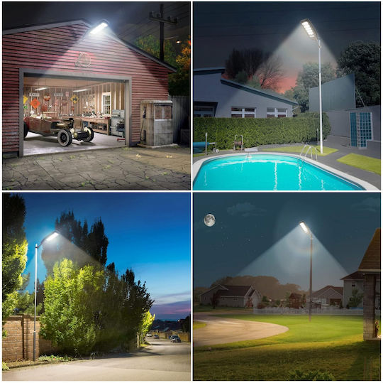 Lampă Solară Stradală 300W 2136lm Alb Rece 6000K cu Senzor de Mișcare și Telecomandă IP67 75cmx30cmx7cmcm