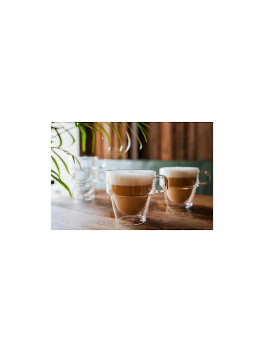 Vialli Design Set Gläser Kaffee/Freddo aus Glas 350ml 6Stück