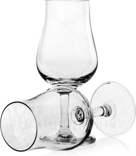 Krosno Set de pahare Whiskey din Cristal în Culoarea Argint Cu picior 100ml 6buc