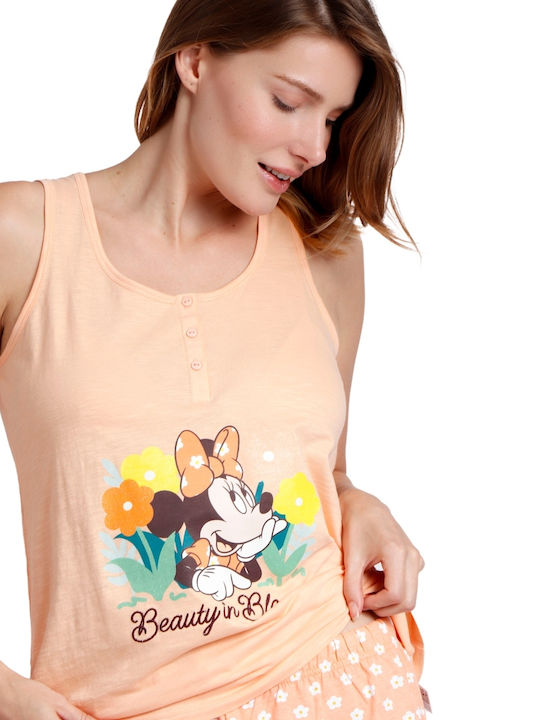 Disney Set Pijamale pentru Femei PEACH Minnie Mouse