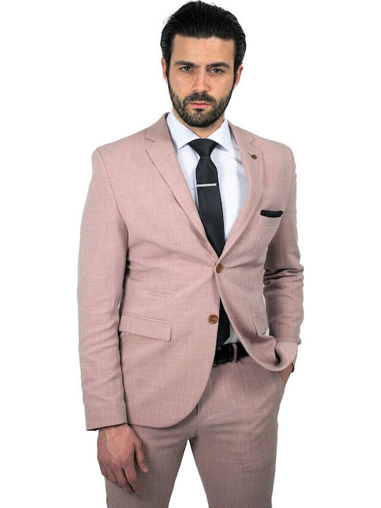 Men's Suit Mezzo Uomo 1-302/140-2284 Pink