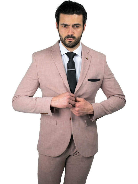 Ανδρικό Κοστούμι Mezzo Uomo 1-302/140-2284 Ροζ