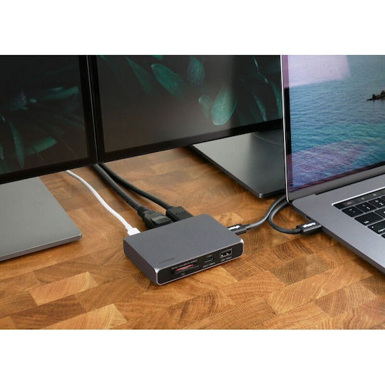 CalDigit USB-C Stație de andocare cu HDMI/DisplayPort 4K PD Gri (CD-USBCSOHODock)